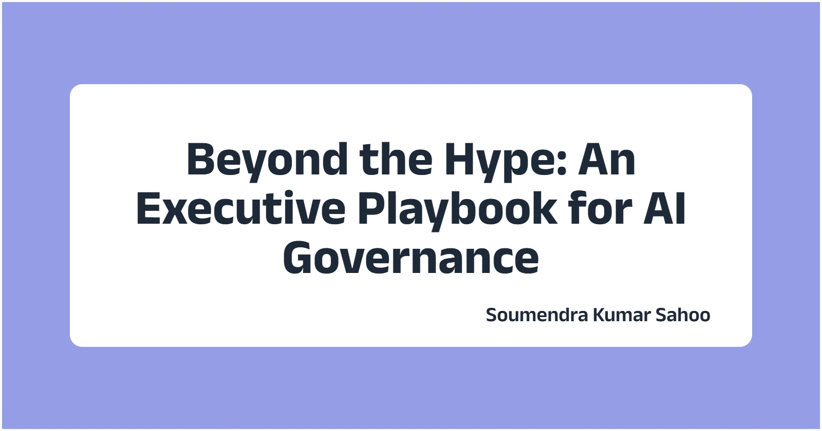 Cover image for AI Governance Playbook